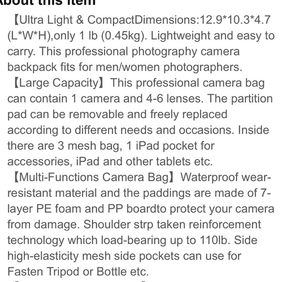 Small‎ Camera Backpack - Picture 11 of 13